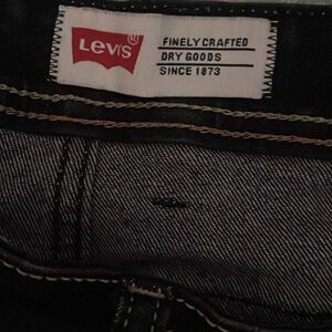 Levi's Black Denim Jeans with White Stitching